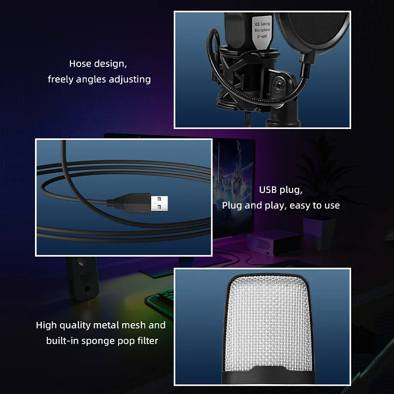 Micrófono Microfone Condensador noise · Sonido Gaming