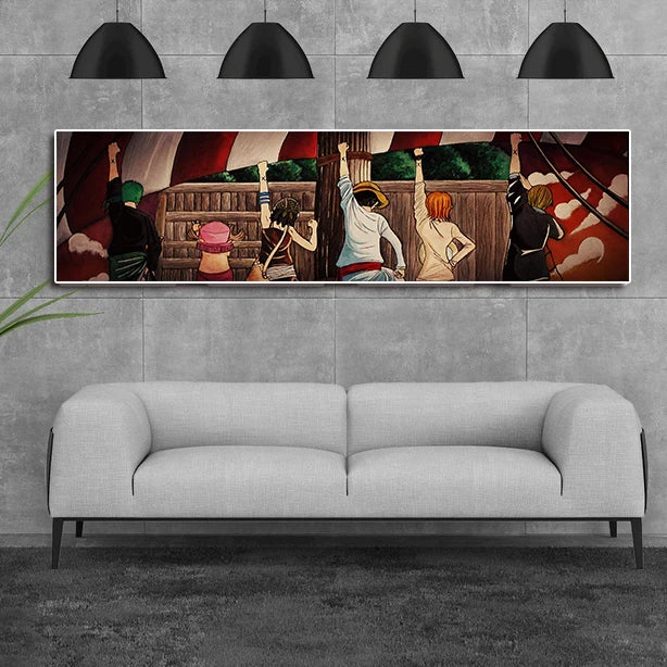 Poster One Family Photo Hanging One Piece · Decoración Setup Gamer y Escritorio
