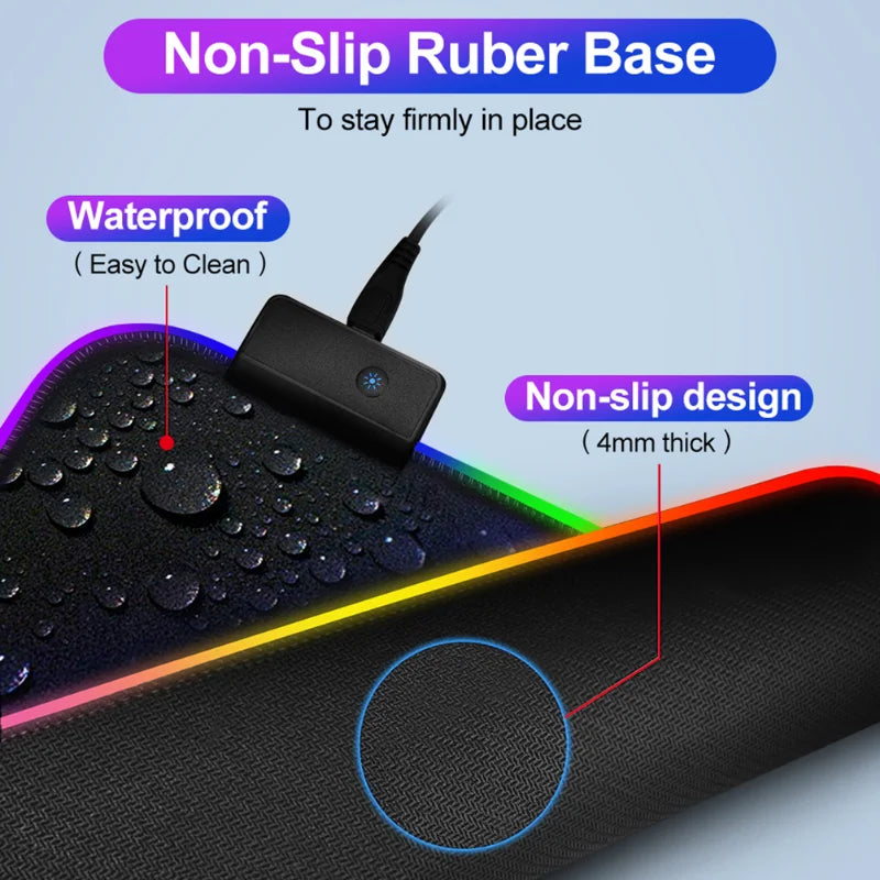 Alfombrilla Gaming RGB Dragón Chino XXL - LED Multicolor