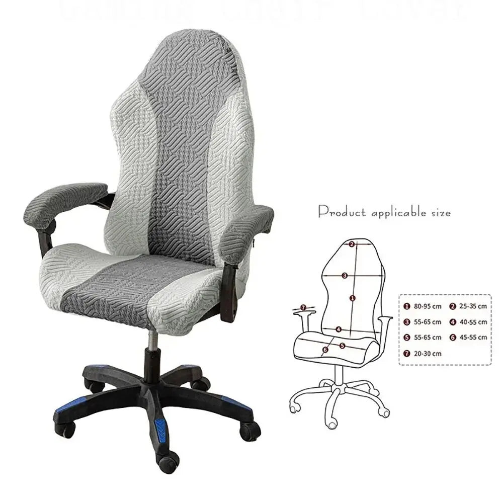 Funda Jacquard Antideslizante para Silla Gaming · 95cm Multicolor Decorativa