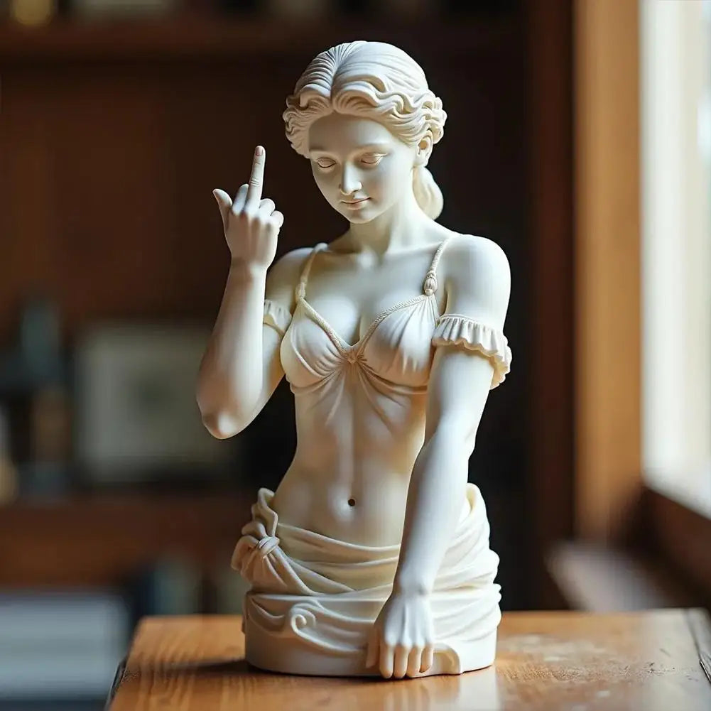 Estatua Decorativa Resina Actitud - Figura Artística Rebelde para Setup Gaming