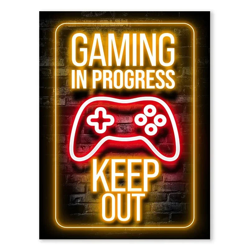 Neón LED Gaming Decoration Posters · Iluminación Setup Gaming