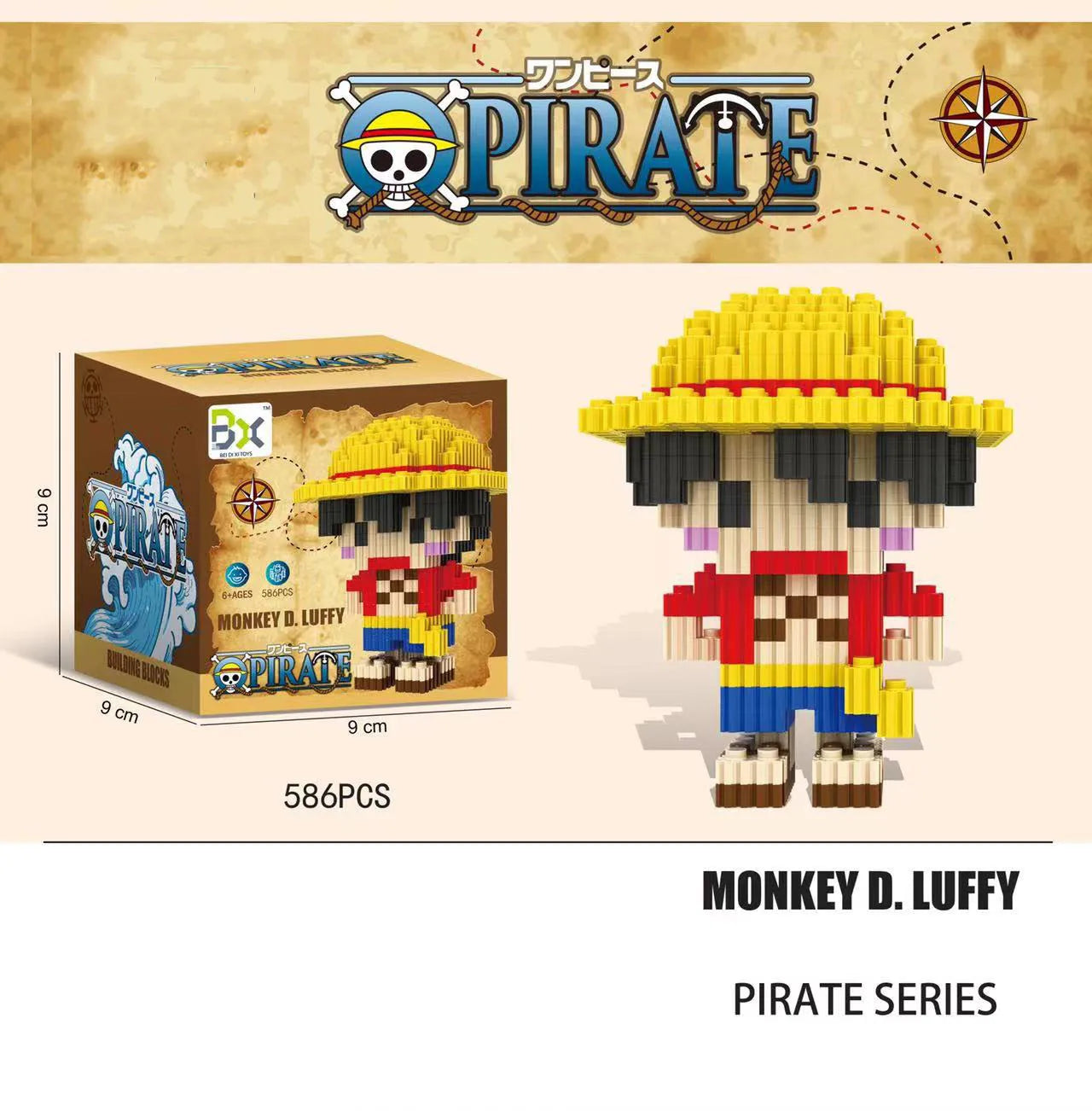 Figura One Building Block Sanji One Piece · Decoración Setup Gamer y Escritorio