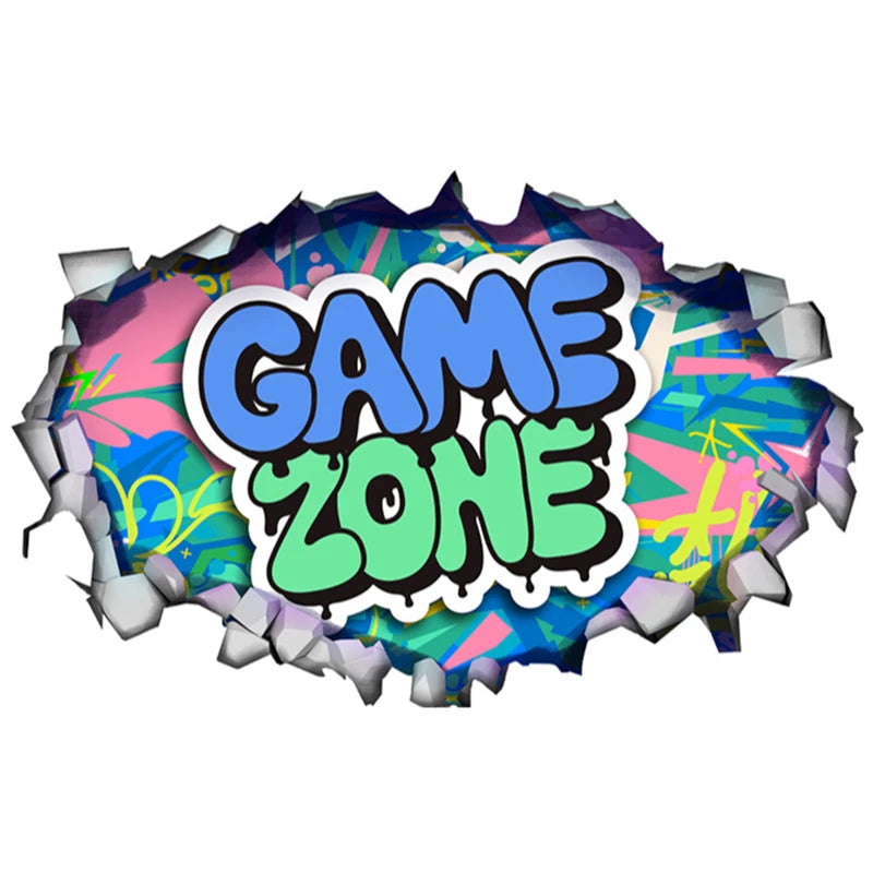 Poster Gaming Wall Hole Art · Decoración Setup Gamer y Escritorio