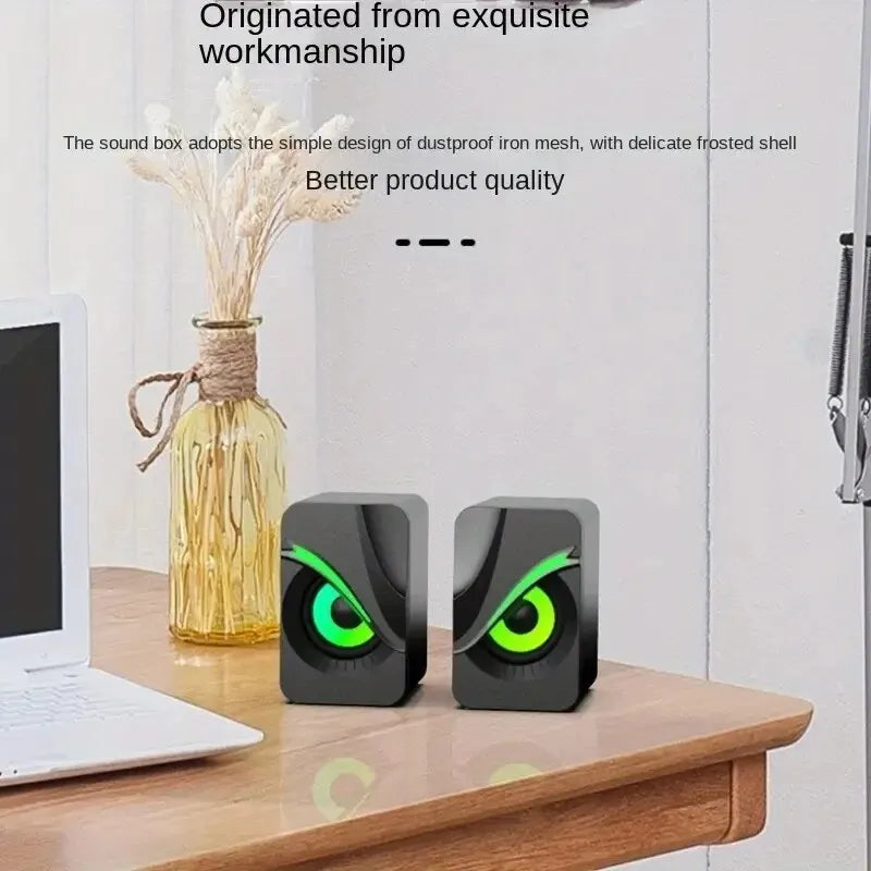 USB LED Stereo Desk Speakers