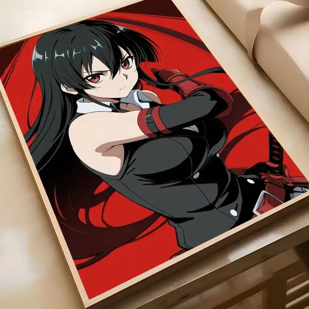Poster Akame Ga Kill Art · Decoración Setup Gamer y Escritorio