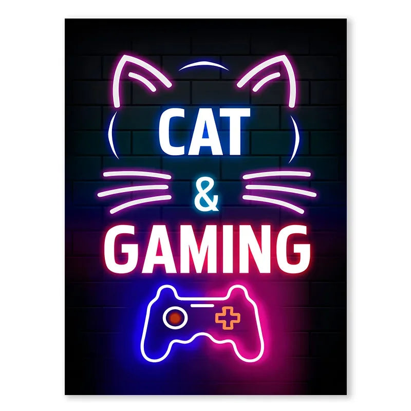Neón LED Gaming Decoration Posters · Iluminación Setup Gaming