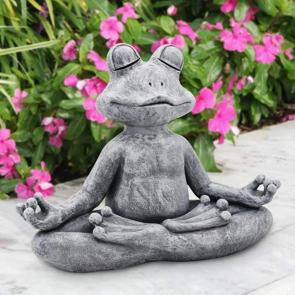 Figura Frog Zen Yoga Frog · Decoración Setup Gamer y Escritorio