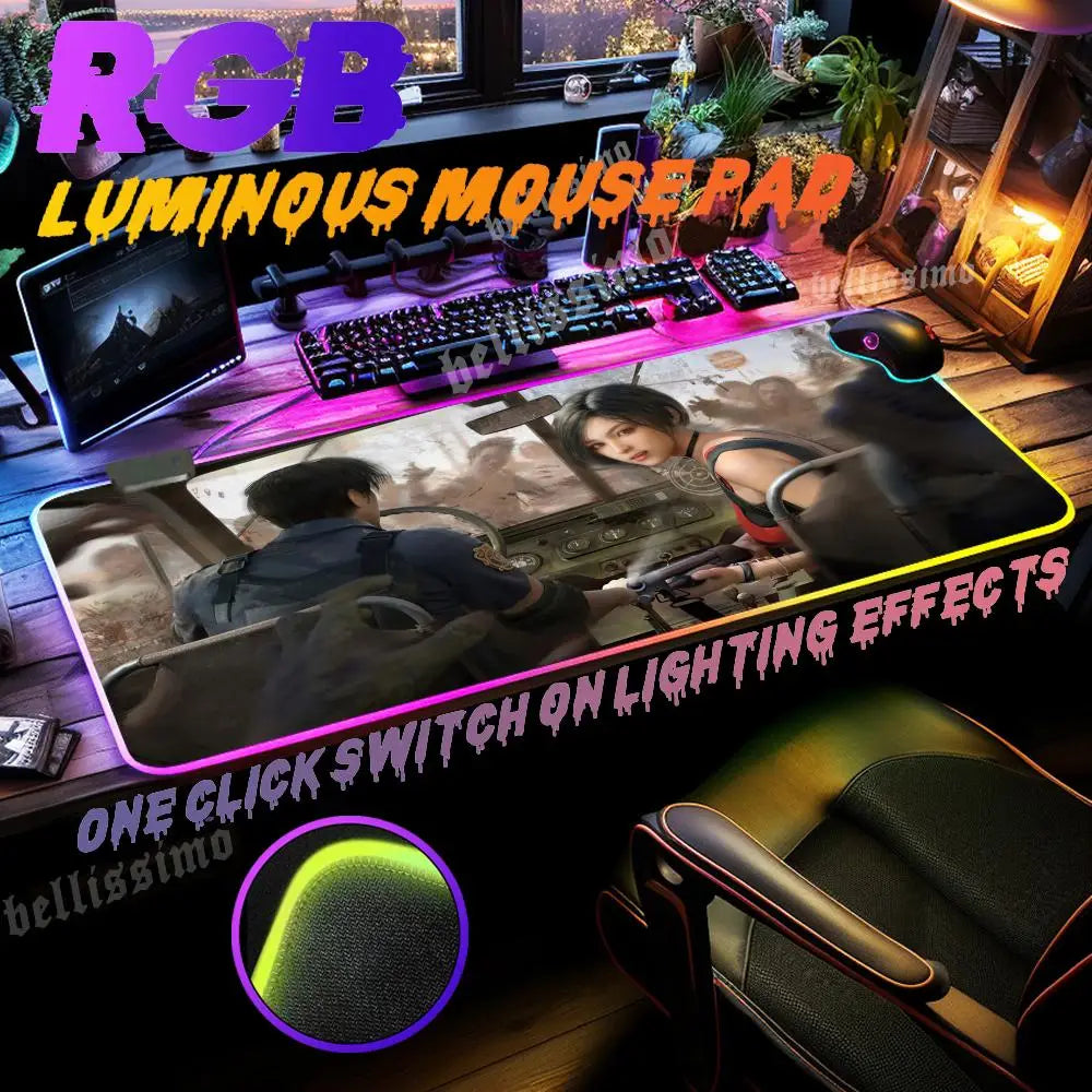 Alfombrilla Gaming RGB Resident Evil - Extended Mouse Pad Impermeable 70x40cm