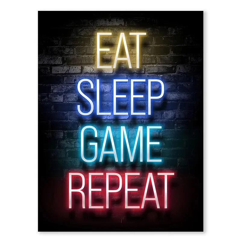Neón LED Gaming Decoration Posters · Iluminación Setup Gaming