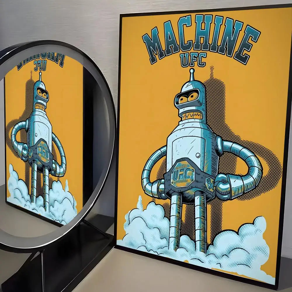 Poster Movie Bender F-futurama Elegant · Decoración Setup Gamer y Escritorio