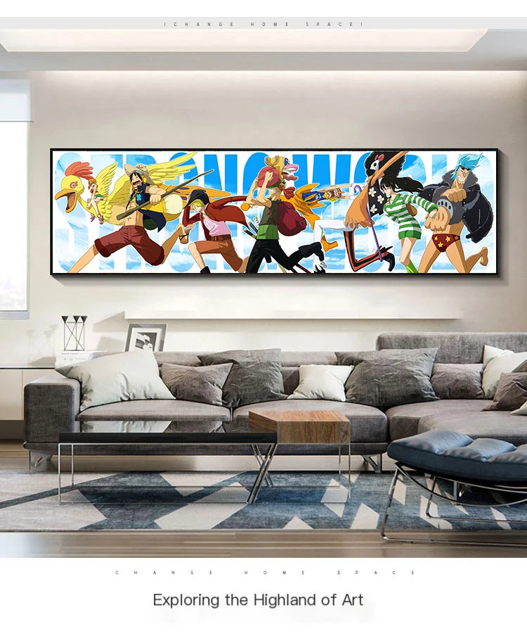 Poster One Family Photo Hanging One Piece · Decoración Setup Gamer y Escritorio