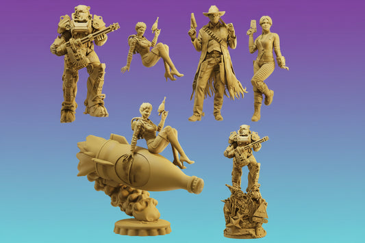 Miniaturas Resina 3D Personajes Gaming - Figuras Escala 1/64 1/43 para Dioramas y Setup