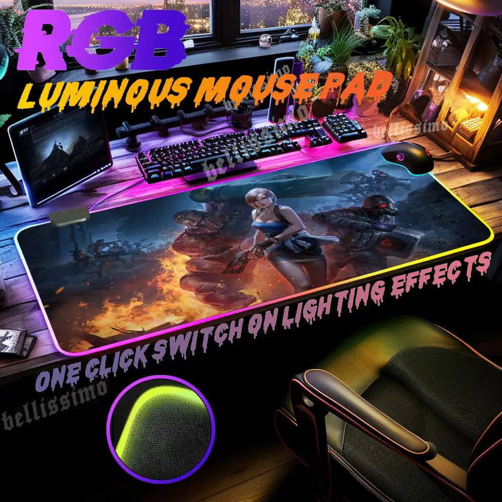 Alfombrilla Gaming RGB Resident Evil - Extended Mouse Pad Impermeable 70x40cm
