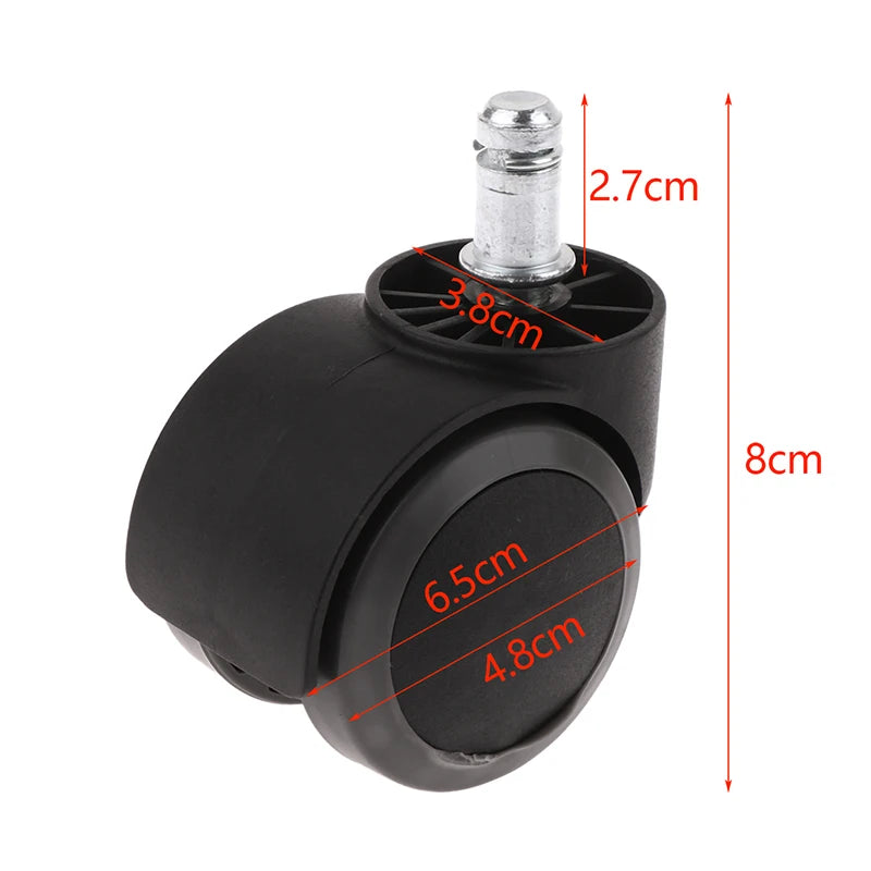 Pack 5 Ruedas de Repuesto para Silla Gaming · 50mm Universal Antirruido