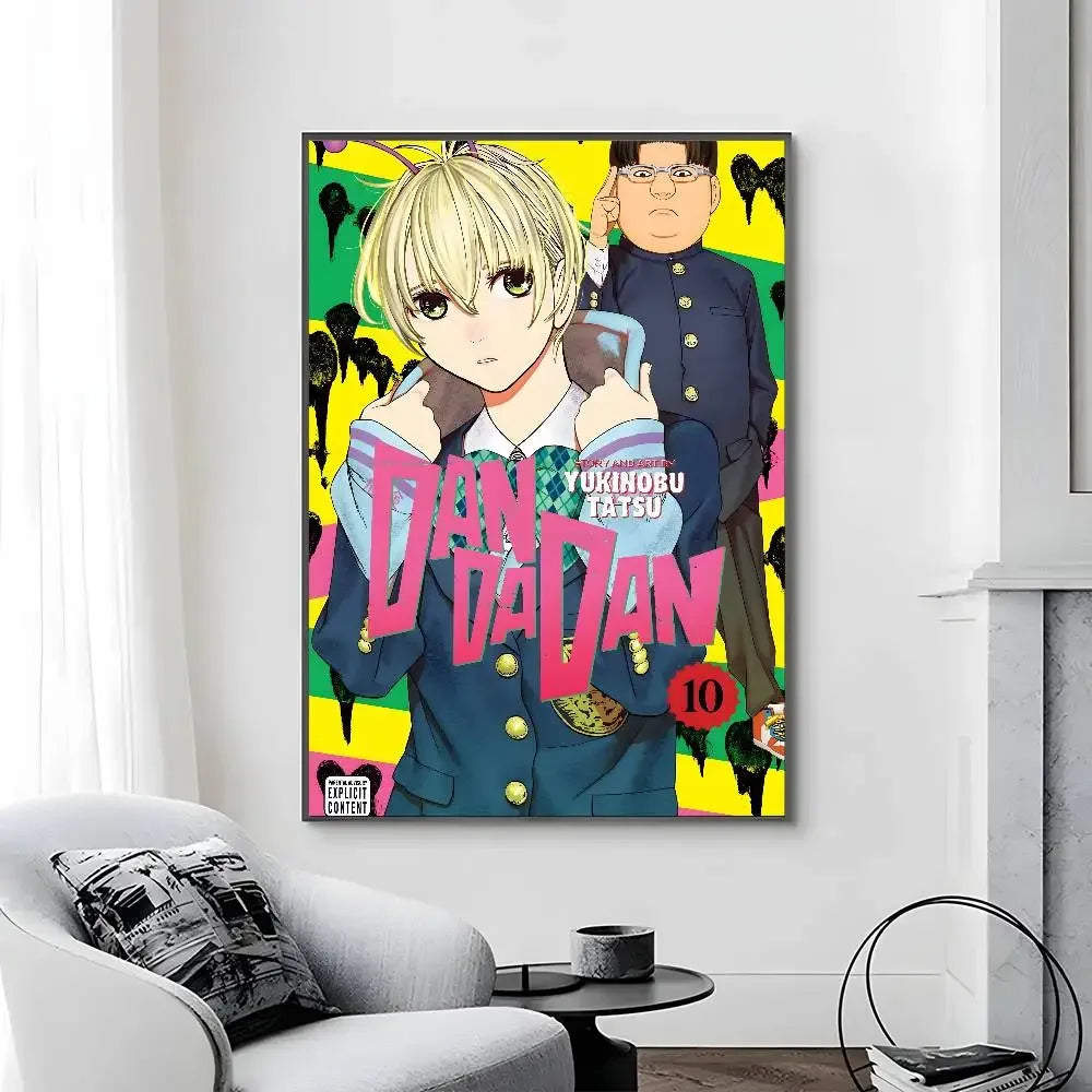 Poster Dandandan painting with prints · Decoración Setup Gamer y Escritorio