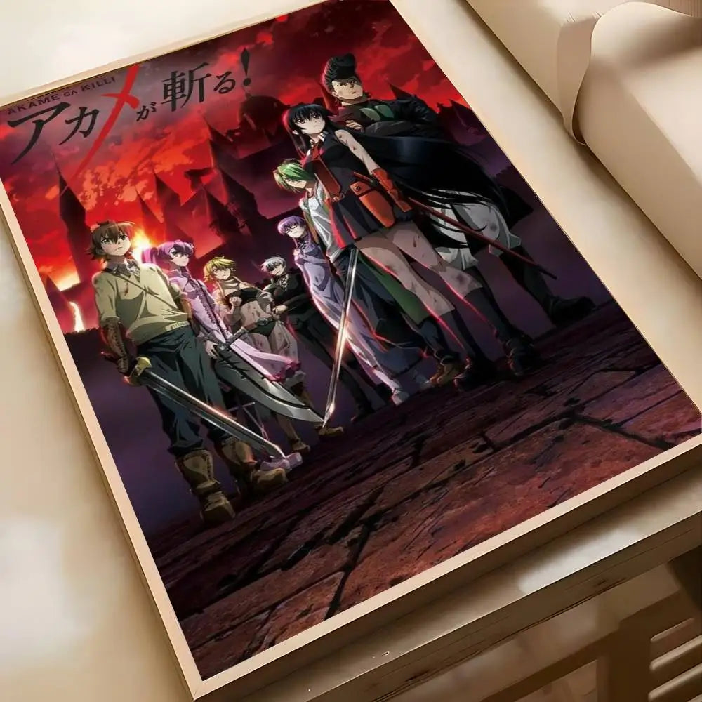 Poster Akame Ga Kill Art · Decoración Setup Gamer y Escritorio