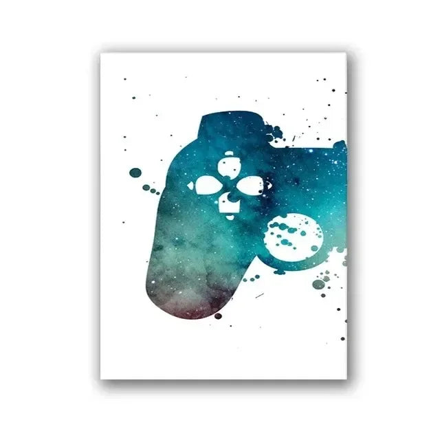 Poster Game Gaming Room Gamepad · Decoración Setup Gamer y Escritorio