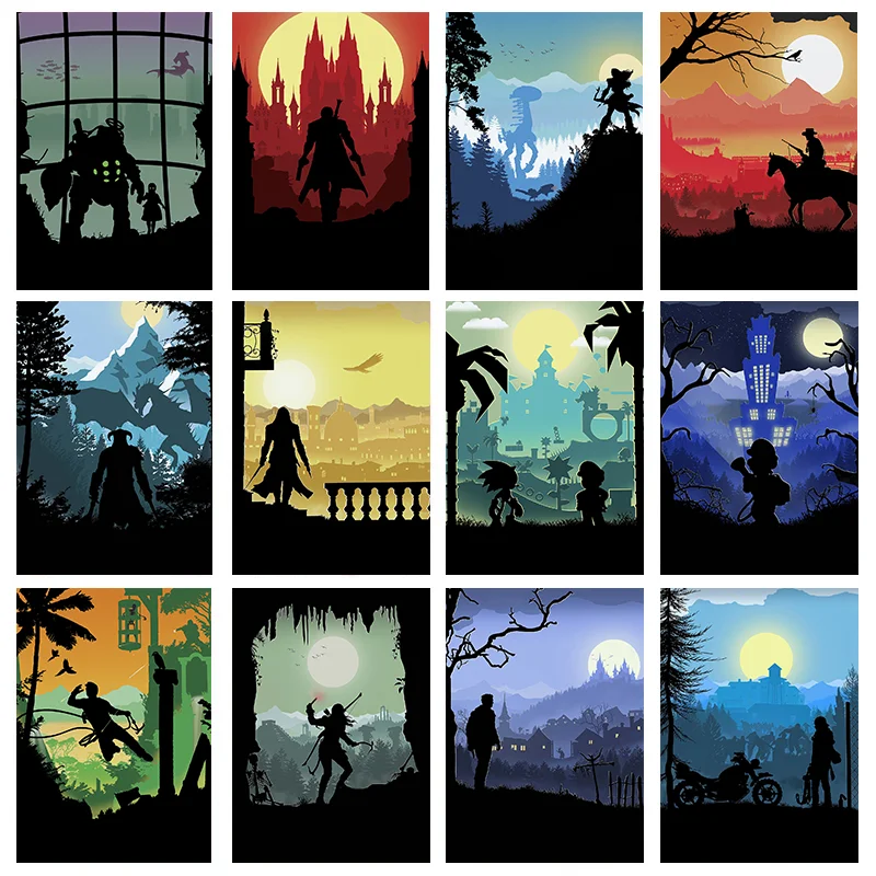 Poster Minimalist Video Game and · Decoración Setup Gamer y Escritorio