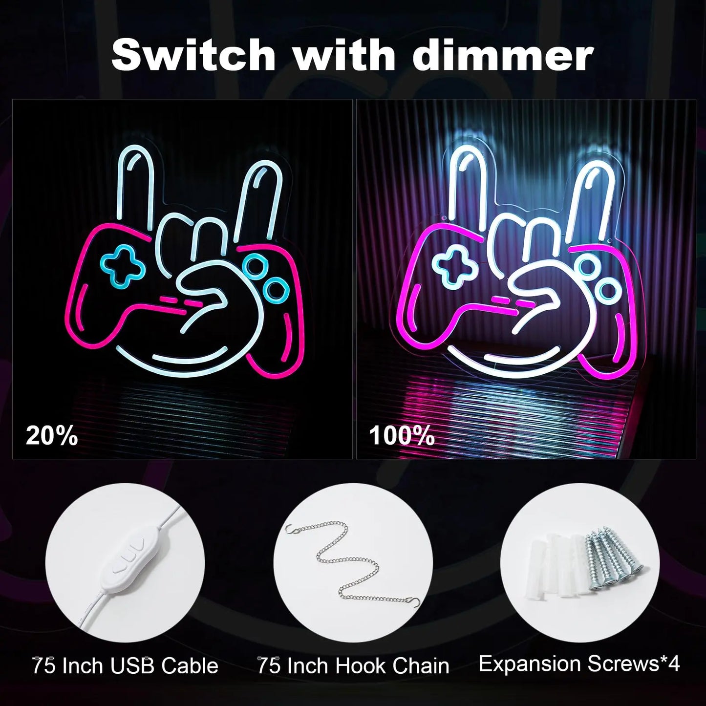 Neón LED Gamer Lightness Controllable · Iluminación Setup Gaming