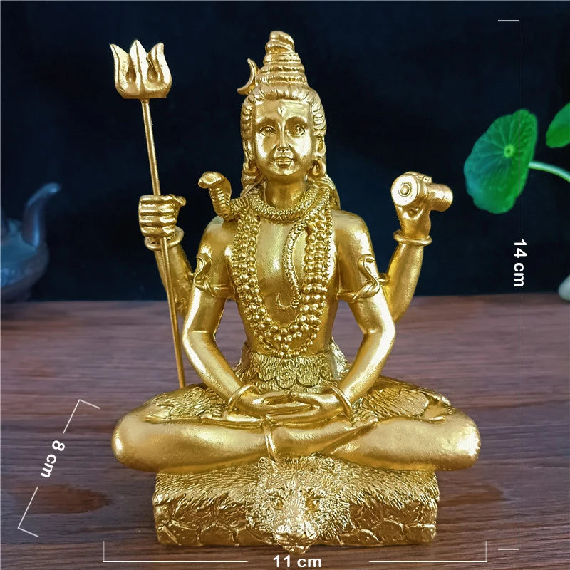 Figura Golden Shiva Hindu Ganesha 14 cm · Decoración Setup Gamer y Escritorio