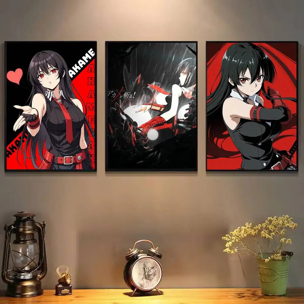 Poster Akame Ga Kill Art · Decoración Setup Gamer y Escritorio