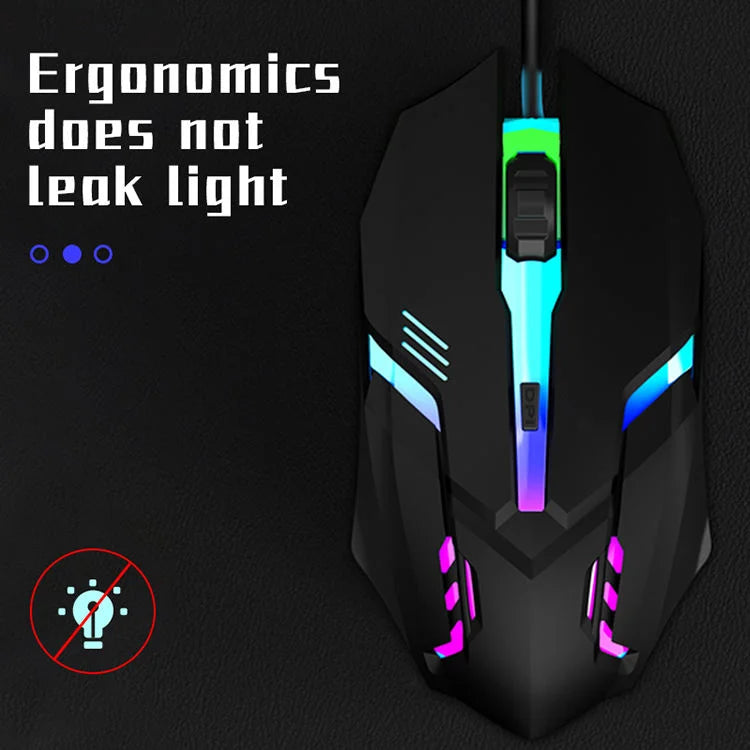 Ratón Gaming con Cable RGB SMAILWOLF