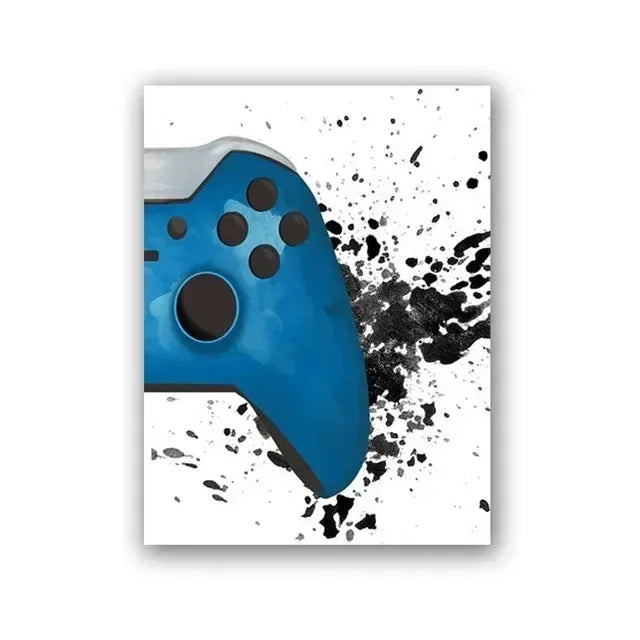 Poster Game Gaming Room Gamepad · Decoración Setup Gamer y Escritorio