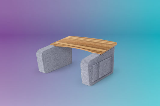 Mesa Multifuncional en U para Portátil con Reposabrazos