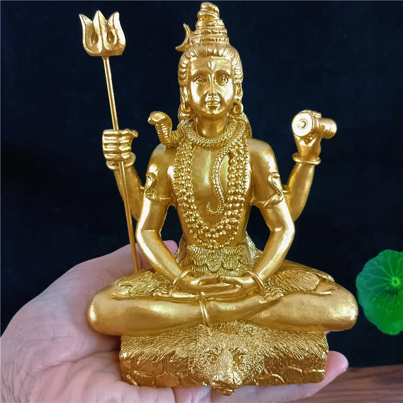 Figura Golden Shiva Hindu Ganesha 14 cm · Decoración Setup Gamer y Escritorio