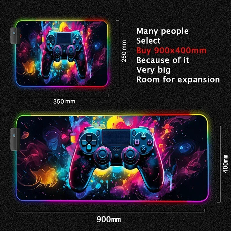 Alfombrilla Gaming RGB LED - Mouse Pad XXL Antideslizante
