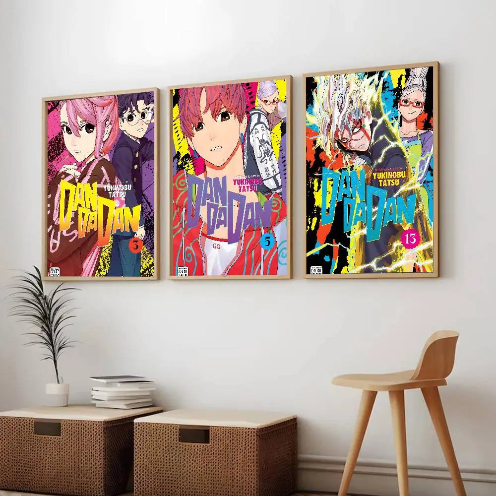 Poster Dandandan painting with prints · Decoración Setup Gamer y Escritorio