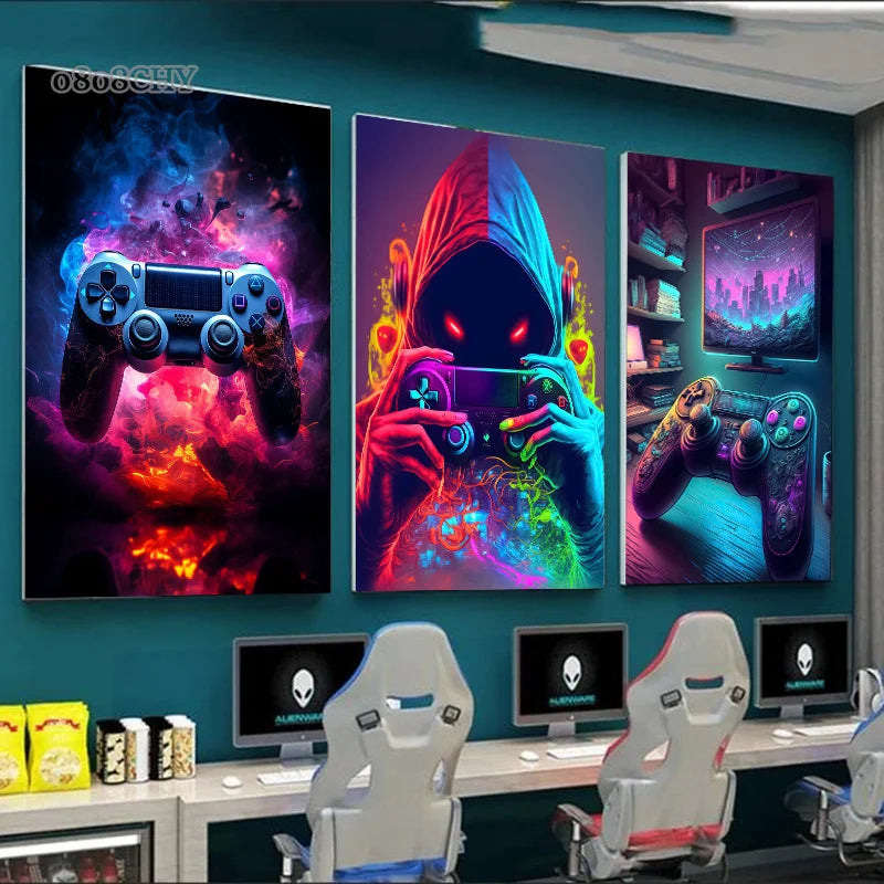 Neón LED Game Art Pictures · Iluminación Setup Gaming