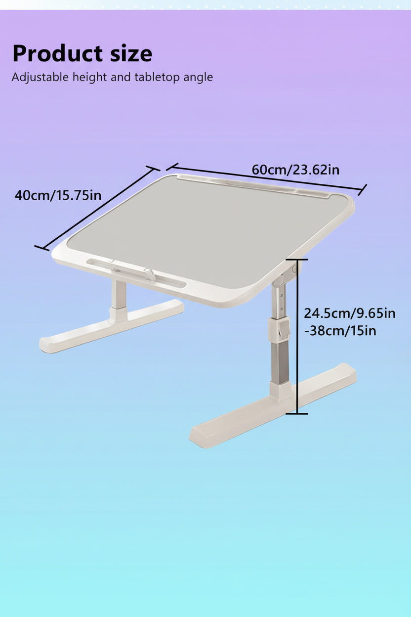 Mesa Plegable Ajustable para Portátil - Cama y Suelo