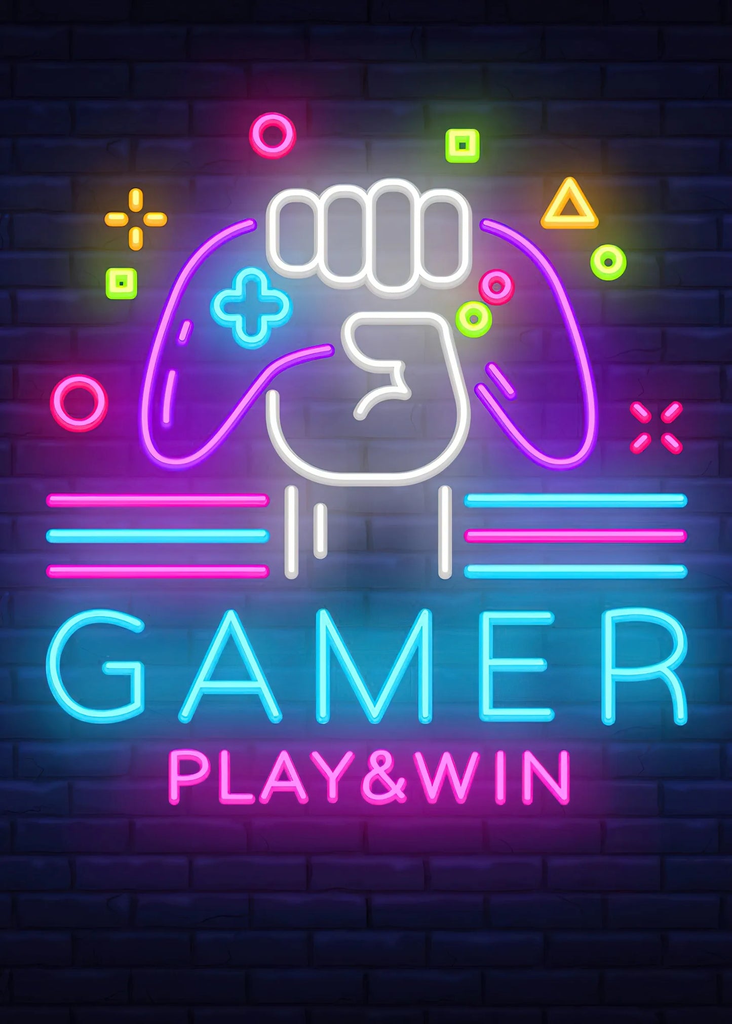 Neón LED Gaming Quotes Game · Iluminación Setup Gaming