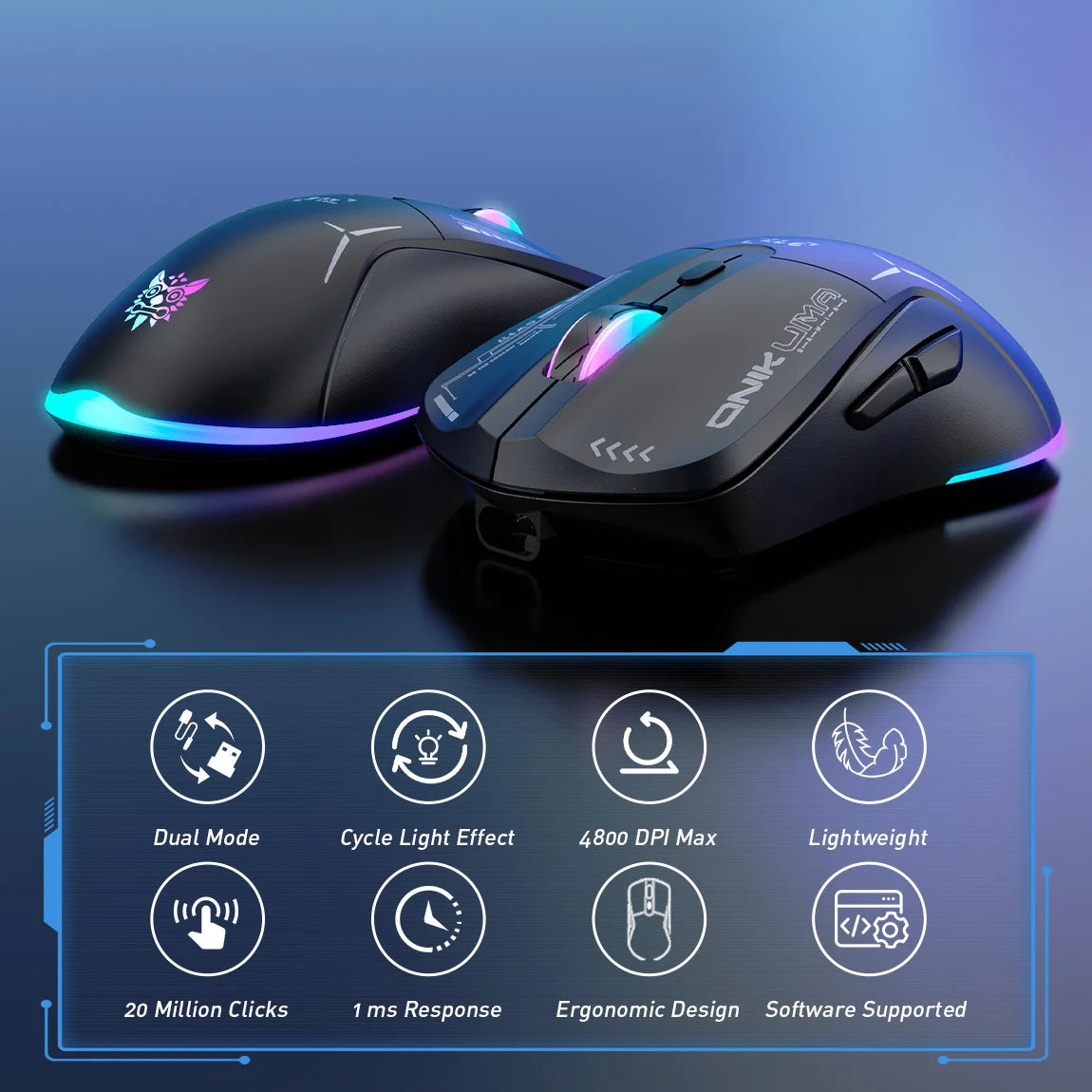 Ratón Gaming Inalámbrico ONIKUMA CW917 RGB