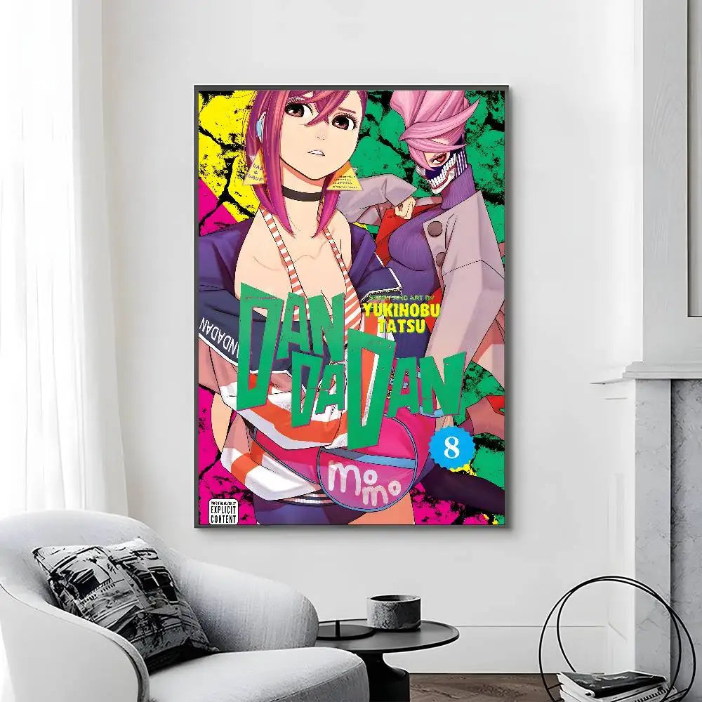 Poster Dandandan painting with prints · Decoración Setup Gamer y Escritorio