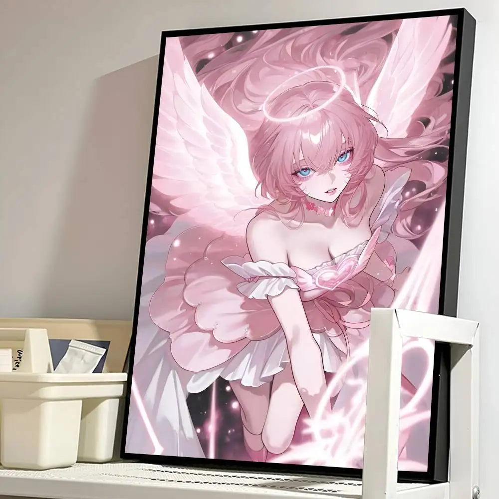 Poster Girl Posters Paintings Study · Decoración Setup Gamer y Escritorio