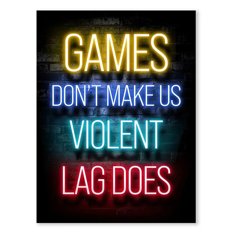 Neón LED Gaming Decoration Posters · Iluminación Setup Gaming