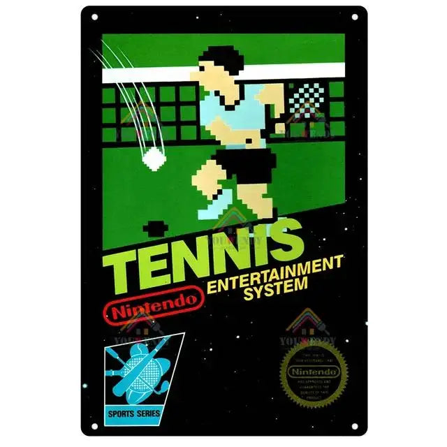 Poster Retro Video Game Metal · Decoración Setup Gamer y Escritorio