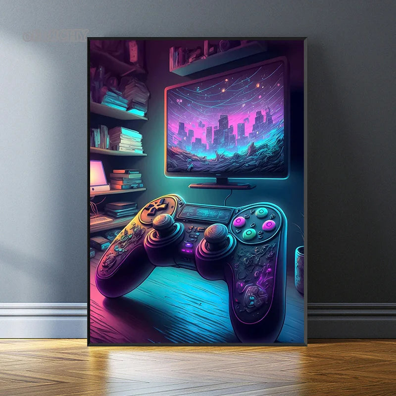 Neón LED Game Art Pictures · Iluminación Setup Gaming