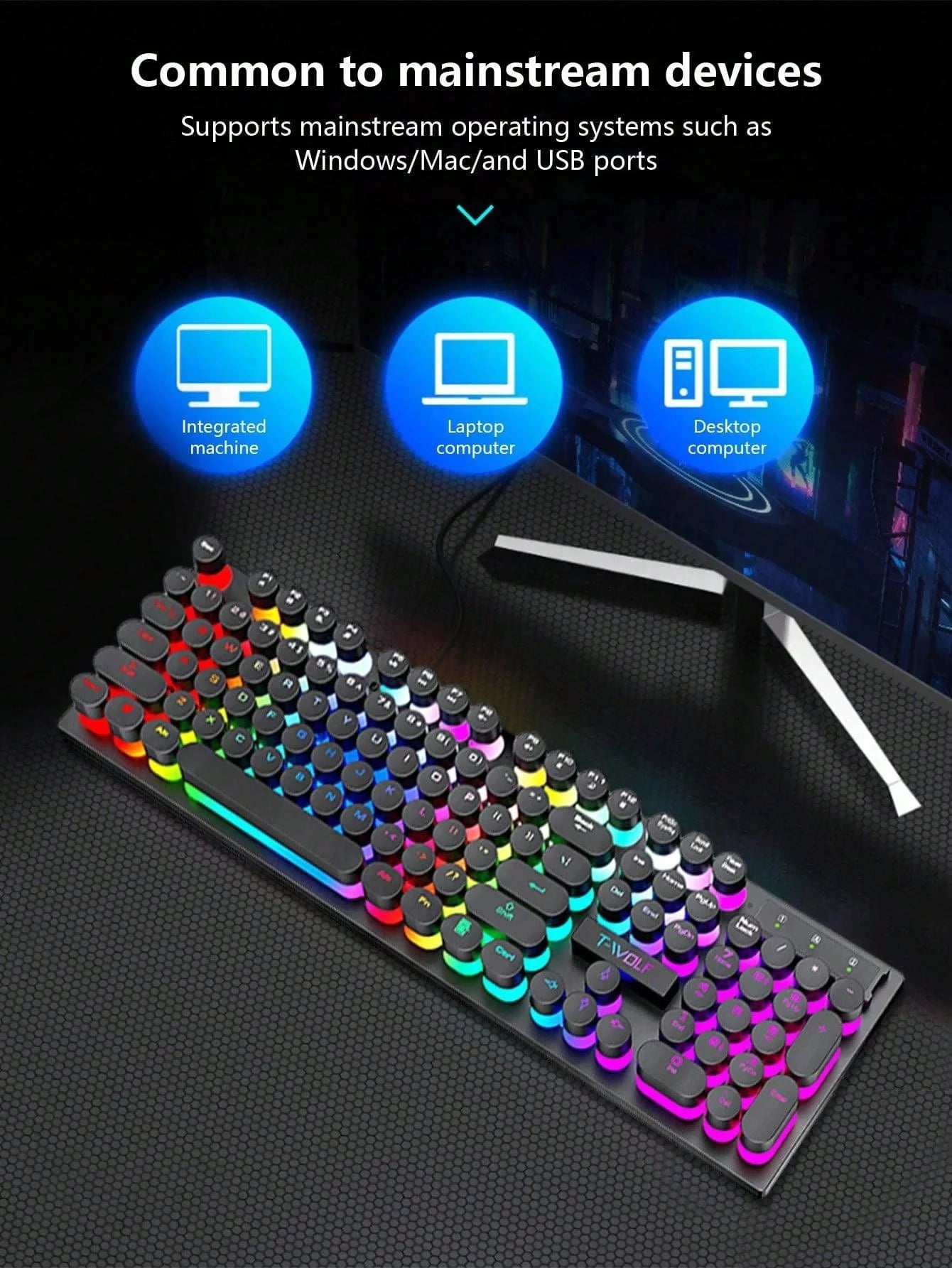 Teclado Gaming Clásico con Iluminación