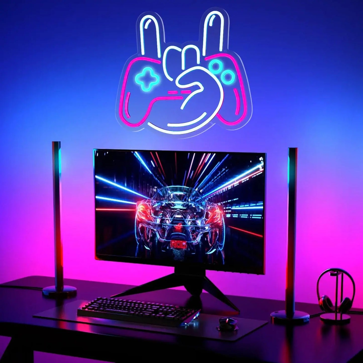 Neón LED Gamer Lightness Controllable · Iluminación Setup Gaming