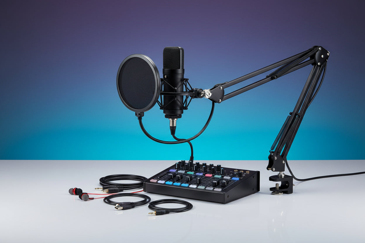 Equipo de Podcast Profesional para PC y Móvil