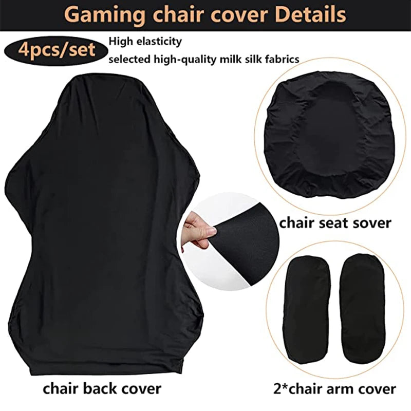 Funda Impermeable para Silla Gaming Negra · Tamaño Universal Reclinable