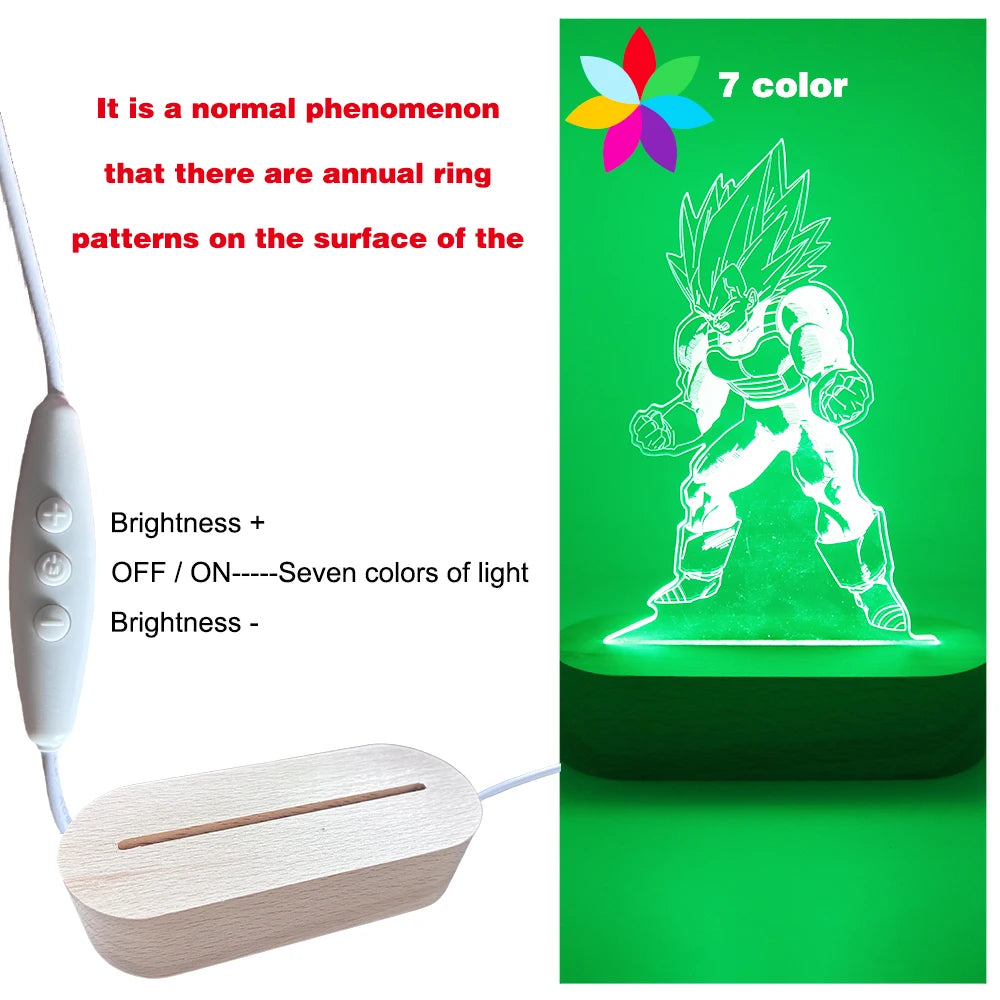 Lámpara LED Gaming Anime Goku · Iluminación Setup Gaming
