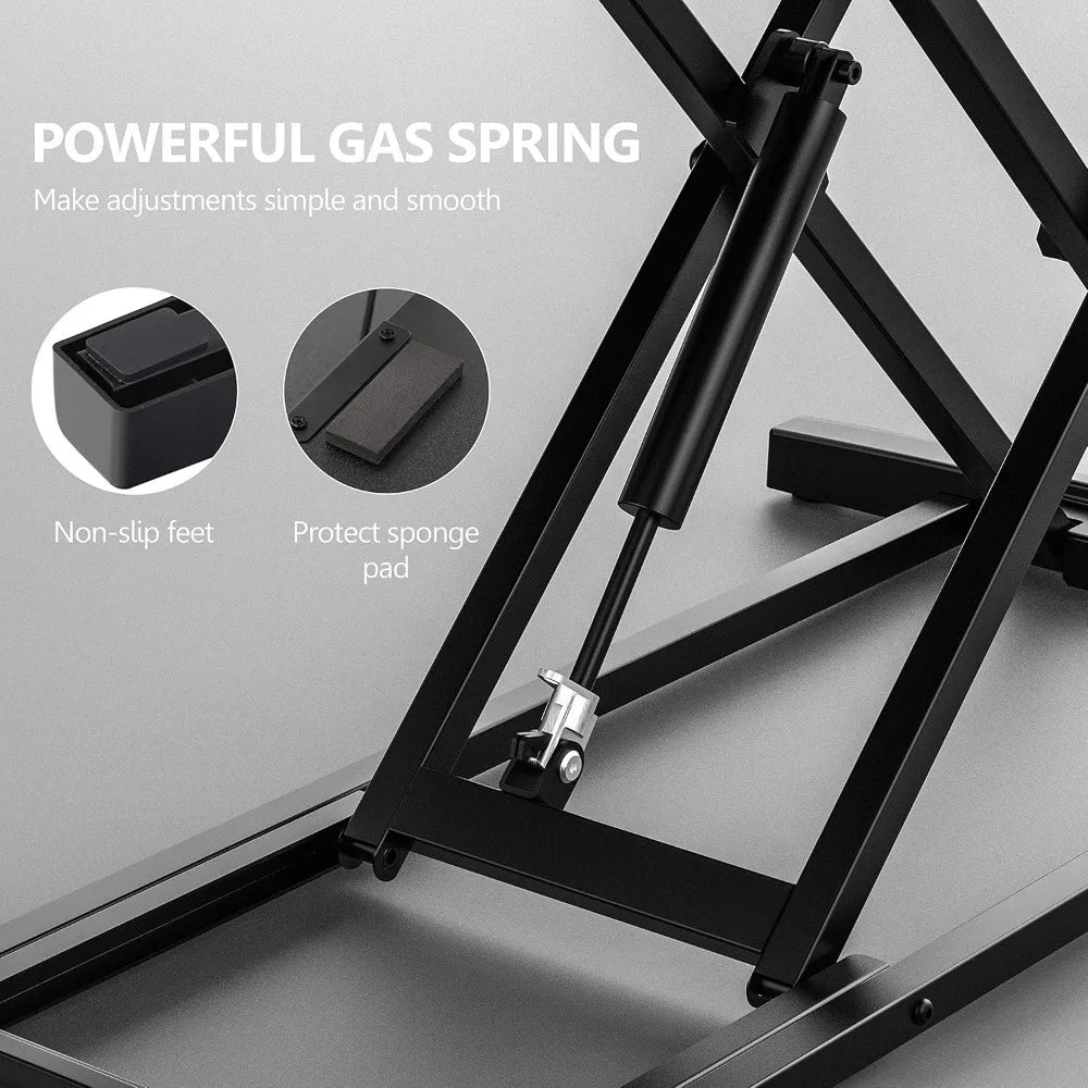 Escritorio de Pie Ajustable - Standing Desk Doble Capa para Trabajar Sentado o de Pie