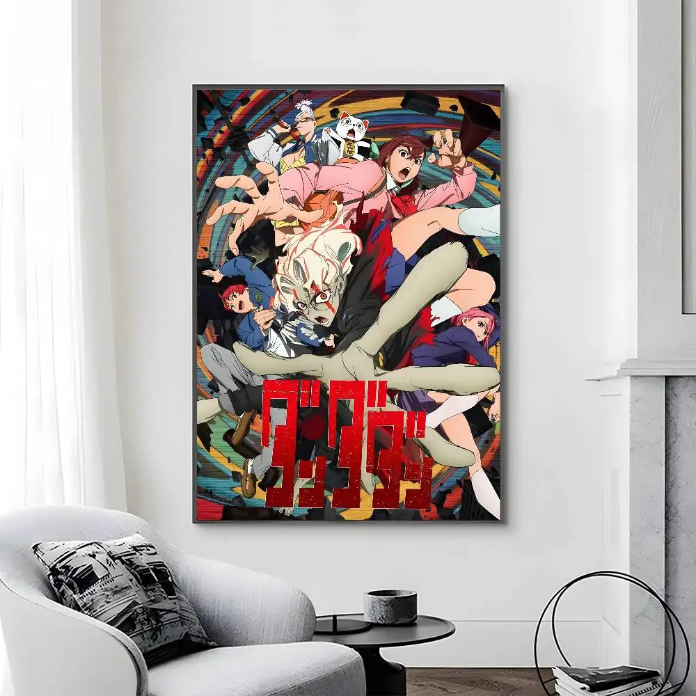 Poster Dandandan painting with prints · Decoración Setup Gamer y Escritorio