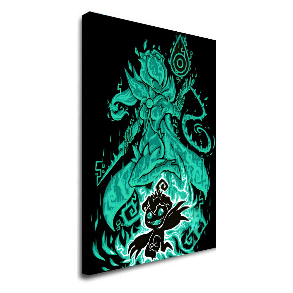 Poster Digimon Character Wall Hanging · Decoración Setup Gamer y Escritorio