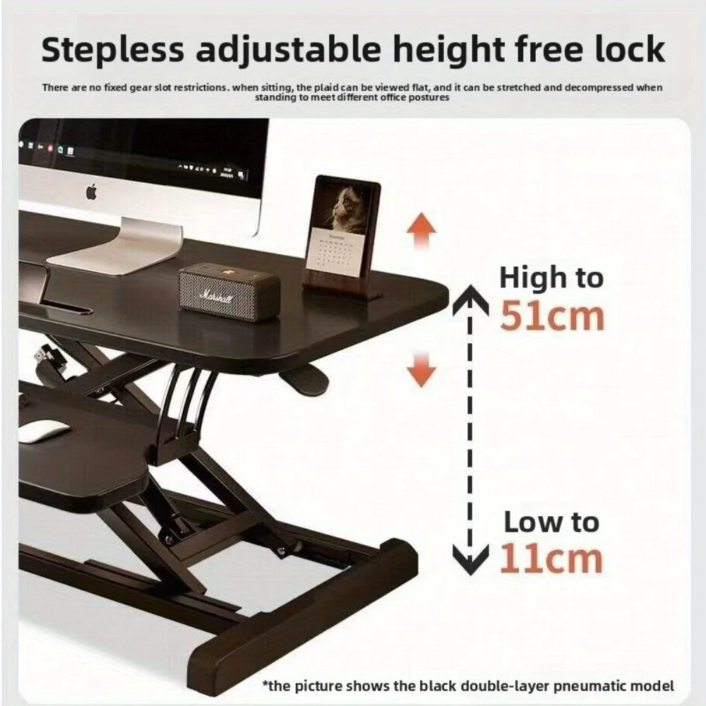 Escritorio de Pie Ajustable - Standing Desk Doble Capa para Trabajar Sentado o de Pie